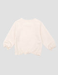 Little M Bordir Flowers Sweater Non Hoodie Bayi Perempuan