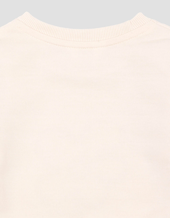 Little M Bordir Flowers Sweater Non Hoodie Anak Perempuan