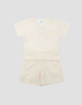 Little M Textured Knit Pakaian Set Anak Laki-laki