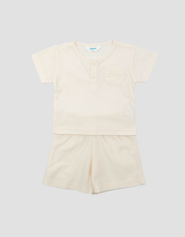 Little M Textured Knit Pakaian Set Anak Laki-laki