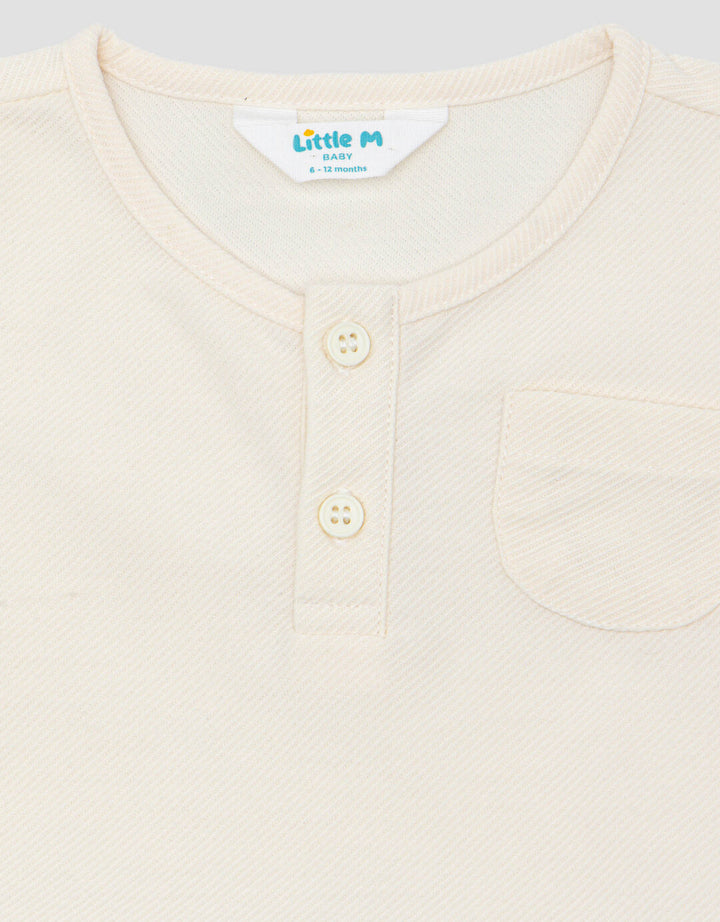 Little M Textured Knit Pakaian Set Anak Laki-laki