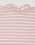 Little M Textured Rib Stripe Pakaian  Set Anak Perempuan