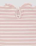 Little M Textured Rib Stripe Pakaian  Set Anak Perempuan