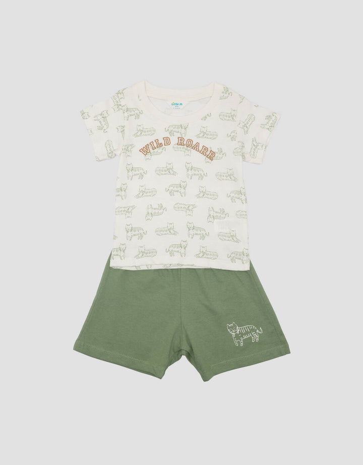 Little M Fullprint Lions Setelan Anak Laki-laki