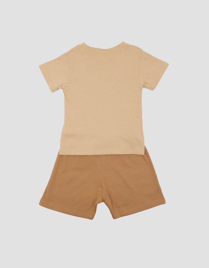 Little M Print Lion Head Setelan Anak Laki-laki