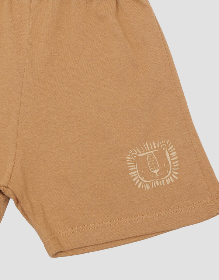 Little M Print Lion Head Setelan Anak Laki-laki