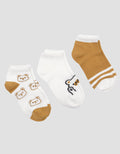 Little M Pack Of 3 Bear Kaos Kaki Bayi Laki-laki