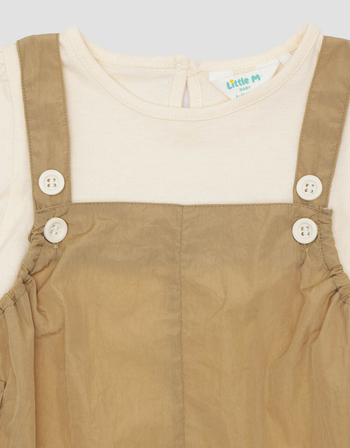 Little M Parasut Cargo Overall Dress Anak Perempuan