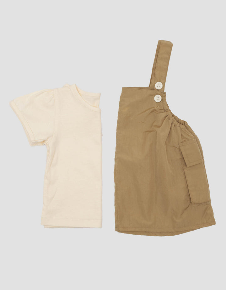 Little M Parasut Cargo Overall Dress Anak Perempuan