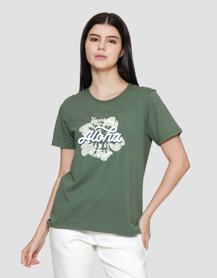 Nevada Aloha Kaos Lengan Pendek Wanita