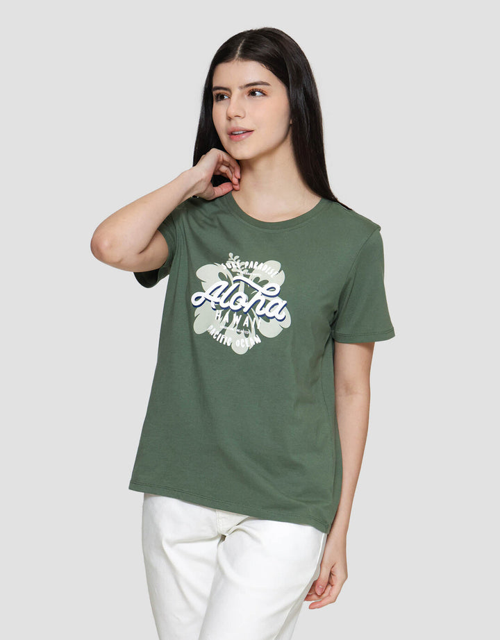 Nevada Aloha Kaos Lengan Pendek Wanita