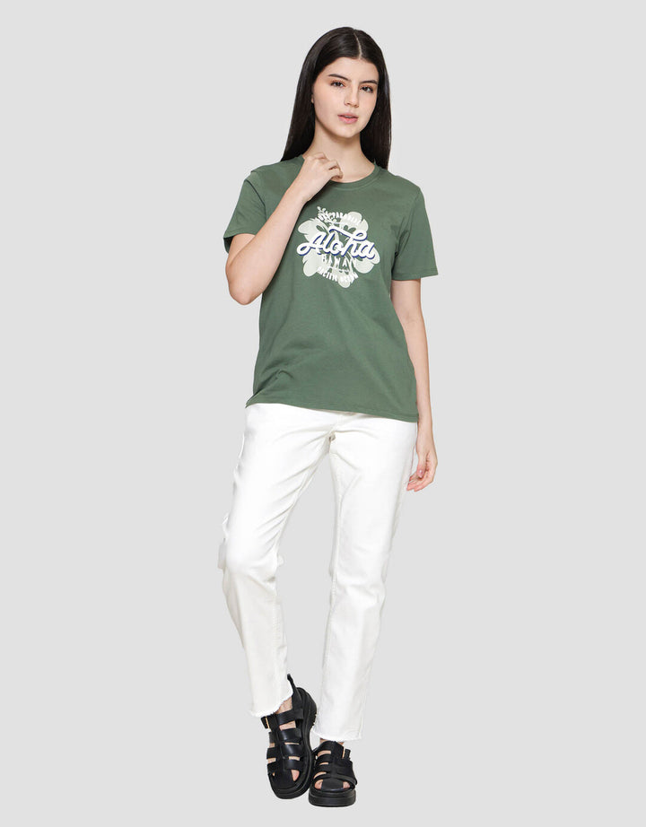 Nevada Aloha Kaos Lengan Pendek Wanita