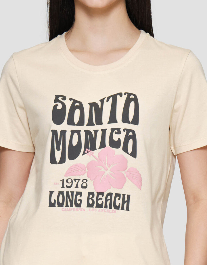 Nevada Santa Monica Kaos Lengan Pendek Wanita