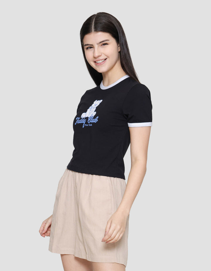 Nevada Solid Ring Teddy Club Kaos Wanita
