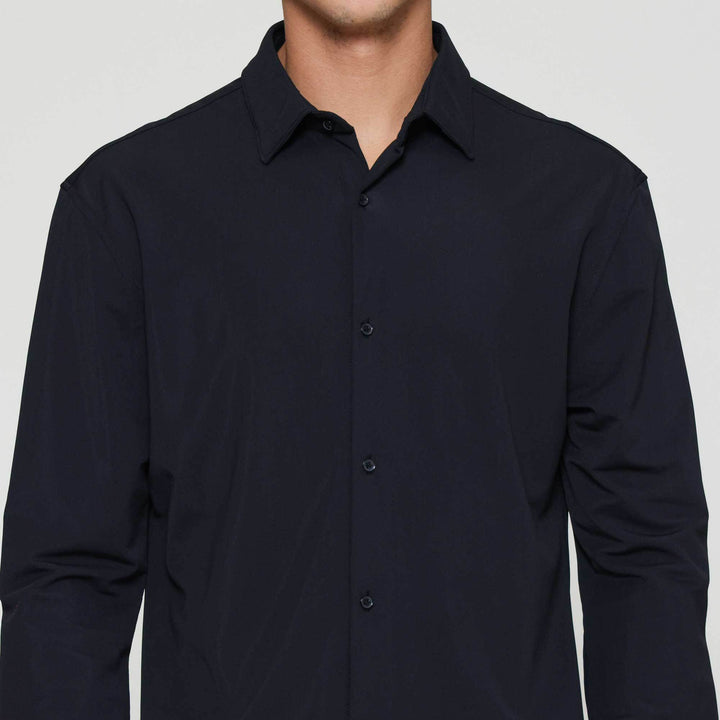 Suko Kemeja Lengan Panjang Bahan Elastis Struktur Kemeja Pria