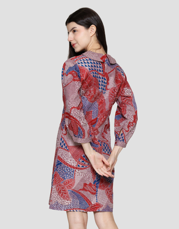 Arjuna Weda Tumpuk Dress Batik Wanita