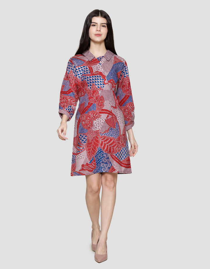 Arjuna Weda Tumpuk Dress Batik Wanita