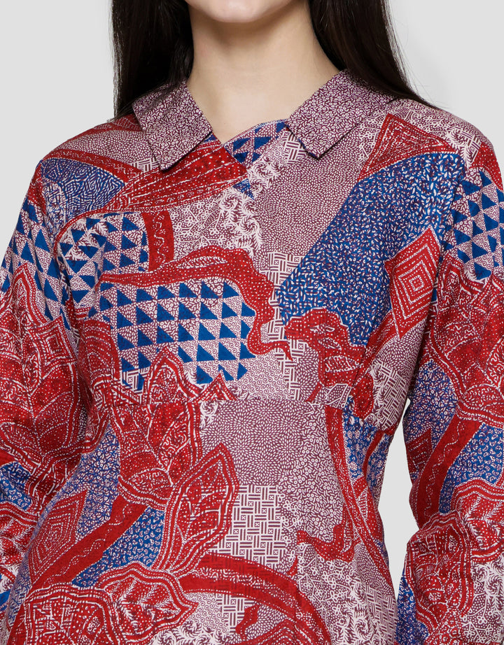 Arjuna Weda Tumpuk Dress Batik Wanita