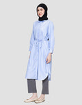 Annisa Cotton Stripes Midi Dress Wanita