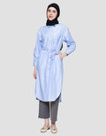 Annisa Cotton Stripes Midi Dress Wanita