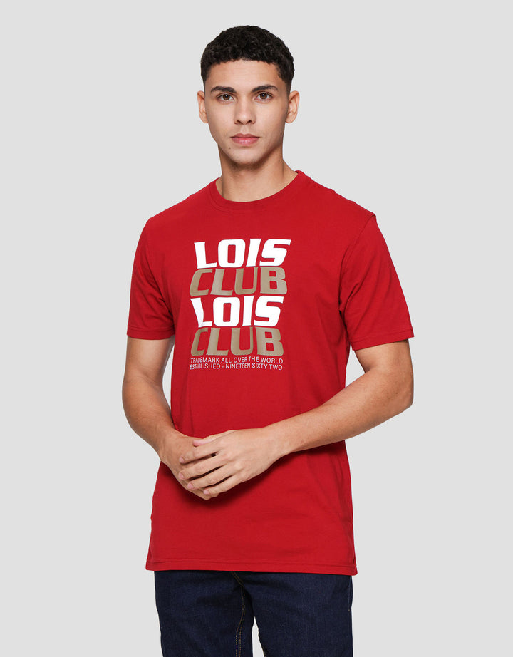Lois Print Brand Club Kaos Pria