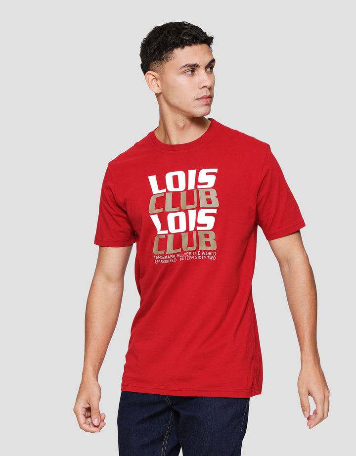 Lois Print Brand Club Kaos Pria