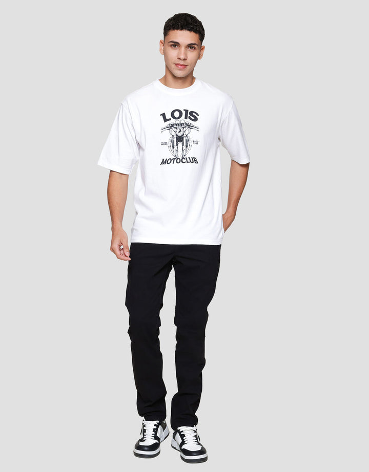 Lois Print Moto Club Kaos Lengan Pendek Pria