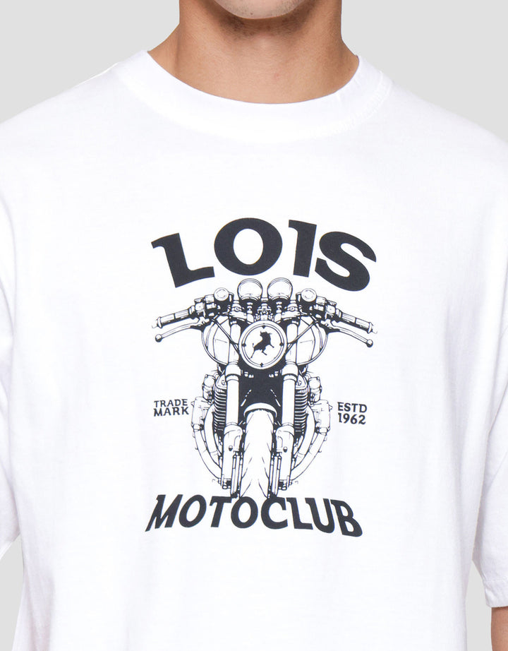 Lois Print Moto Club Kaos Lengan Pendek Pria