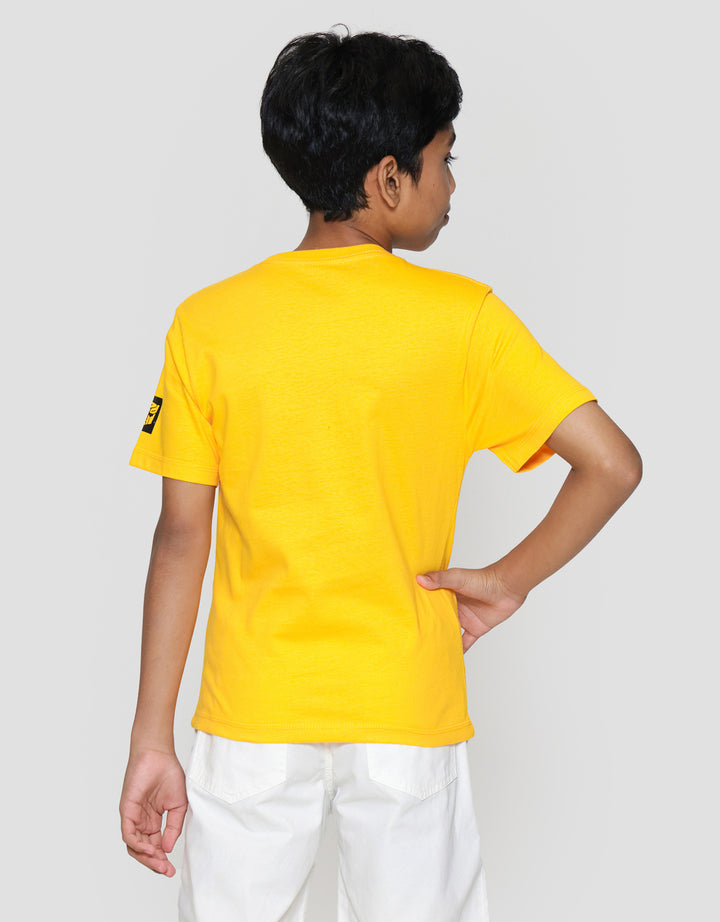 Character Bumblebee Standing Logo Kaos Anak Laki-laki