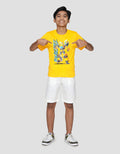 Character Bumblebee Standing Logo Kaos Anak Laki-laki