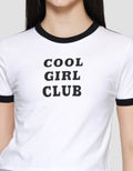 Nevada Ringer Cool Girl Club Kaos Lengan Pendek Wanita