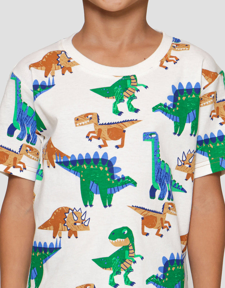 Little M Fullprint Dino Pakaian Setelan Anak Laki-laki