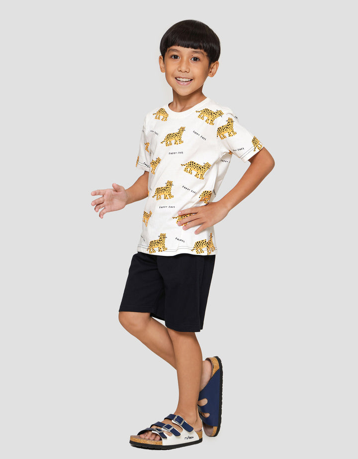 Little M Fullprint Leopard Pakaian Setelan Anak Laki-laki