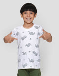 Little M Print Fossil Dino Kaos Anak Laki-laki