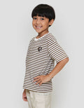 Little M Salur Coklat Kaos Anak Laki-laki