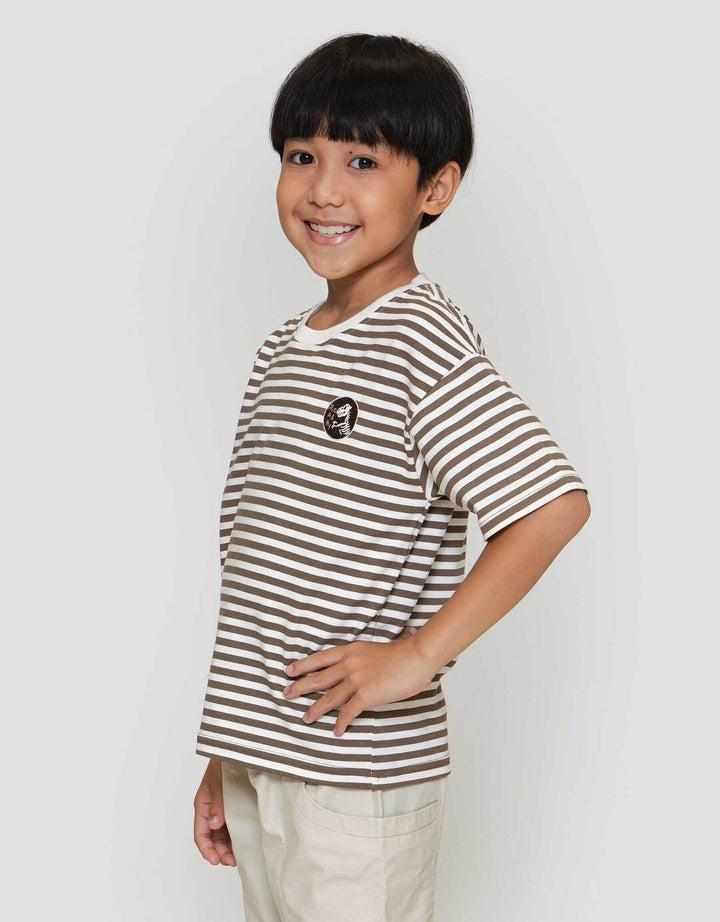 Little M Salur Coklat Kaos Anak Laki-laki