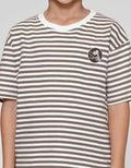 Little M Salur Coklat Kaos Anak Laki-laki