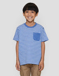 Little M Salur Yarn Dyed Kantong Kaos Anak Laki-laki