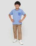 Little M Salur Yarn Dyed Kantong Kaos Anak Laki-laki