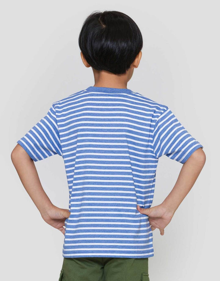 Little M Salur Yarn Dyed Aplikasiikasi Kaos Anak Laki-laki
