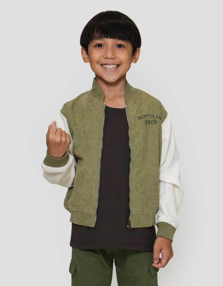 Little M Corduroy Varsity Jaket Anak Laki-laki