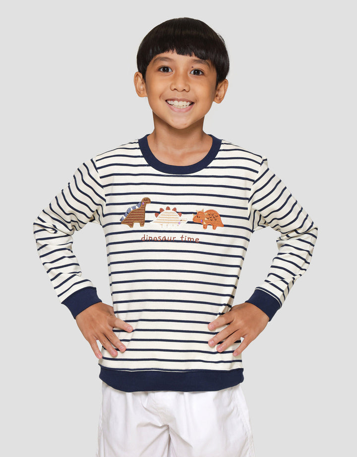 Little M Salur Aplikasi Dn Sweater Anak Laki-laki