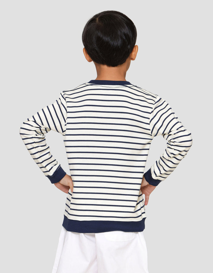 Little M Salur Aplikasi Dn Sweater Anak Laki-laki