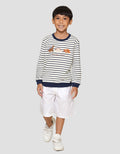Little M Salur Aplikasi Dn Sweater Anak Laki-laki