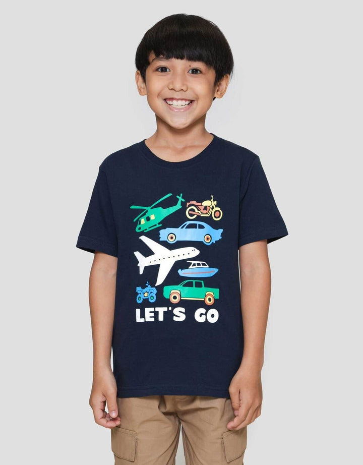 Little M Transport Lets Go Kaos Anak Laki-laki