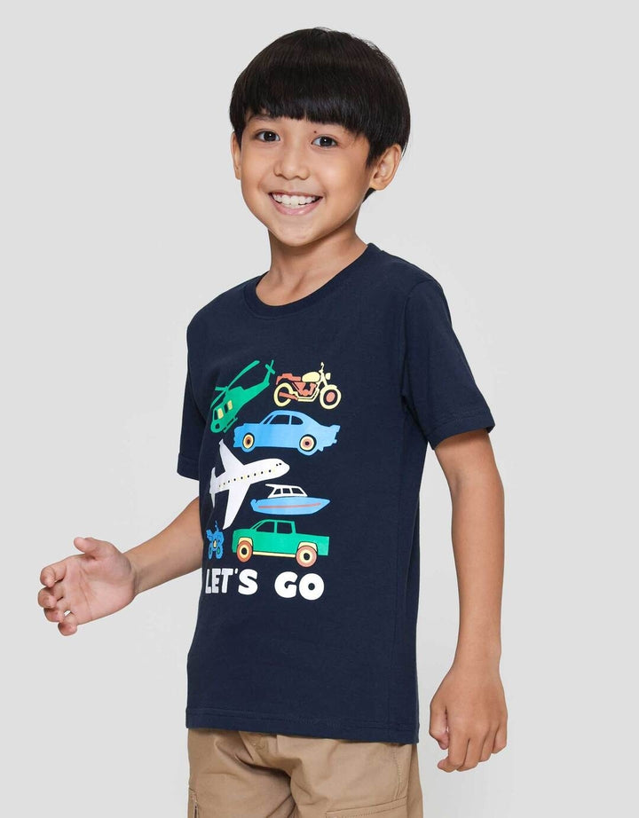 Little M Transport Lets Go Kaos Anak Laki-laki