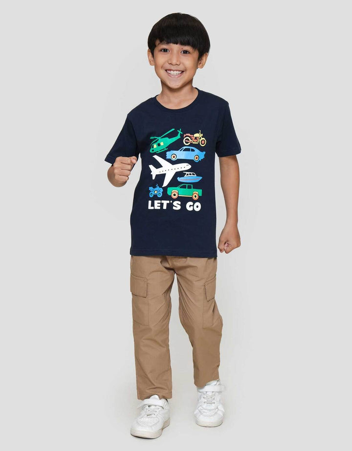 Little M Transport Lets Go Kaos Anak Laki-laki