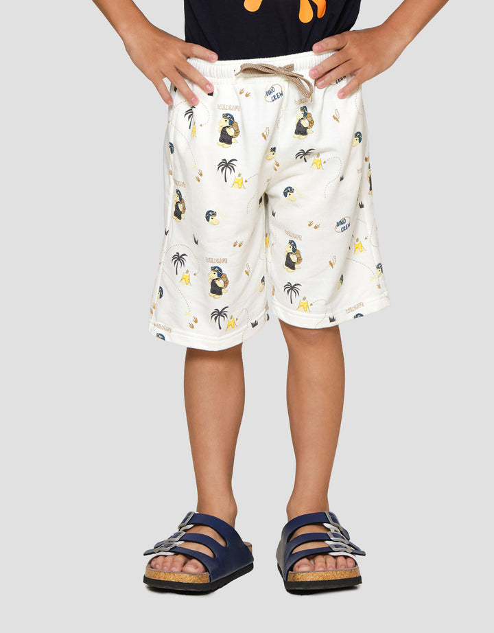 Little M Print D Crew Celana Pendek Anak Laki-laki