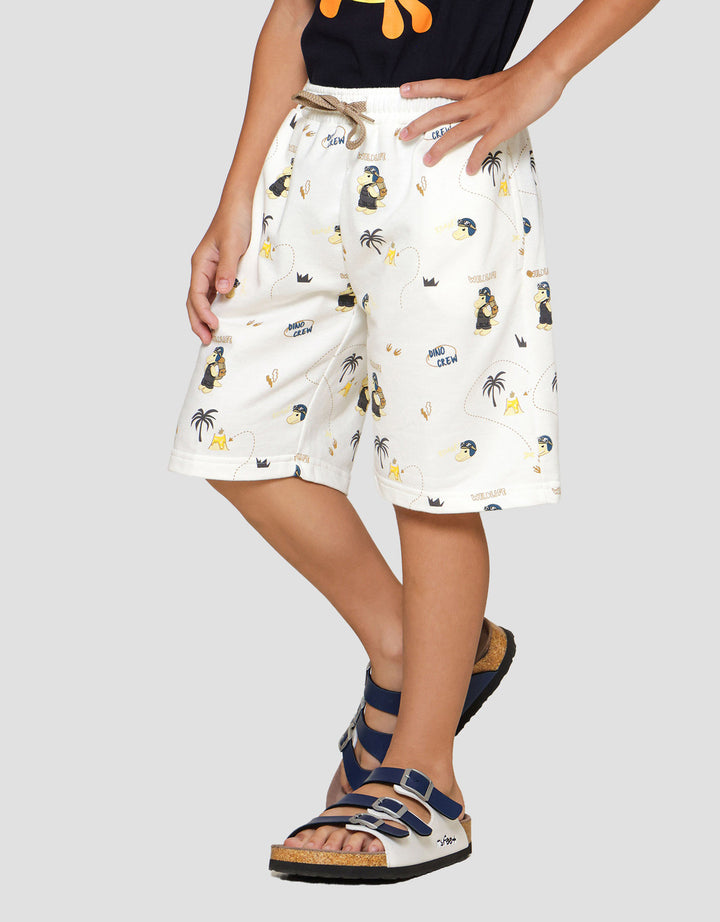 Little M Print D Crew Celana Pendek Anak Laki-laki