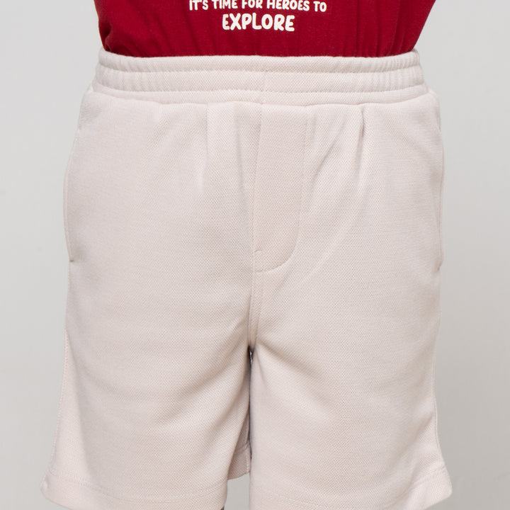 Little M Texture Kantong Celana Pendek Anak Laki-laki